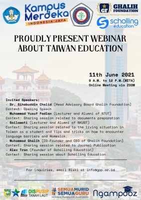 Proudly Present Webinar About Taiwan Education